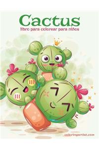 Cactus libro para colorear para niños