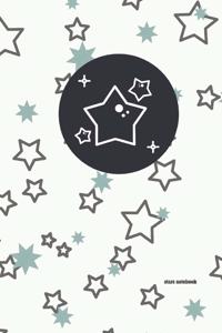 Stars Notebook Checkered