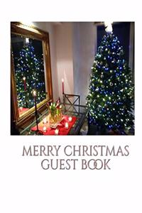 Merry christmas blank guest book