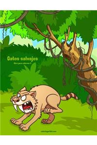 Gatos salvajes libro para colorear 2