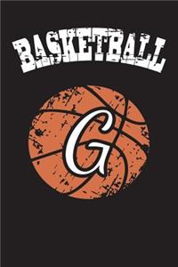 G Monogram Initial Basketball Journal