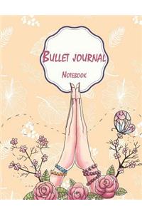 Bullet Journal Notebook: Pretty Hand, Daily Notebook to Write in Bullet Dots & Dot Grid Paper 120 Pages 8.5
