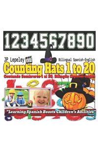 Counting Hats 1 to 20. Bilingual Spanish-English