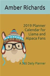 2019 Planner Calendar for Llama and Alpaca Fans