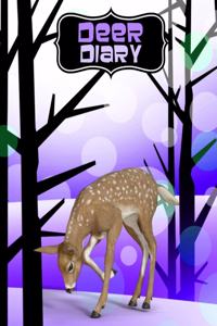 Deer Diary: Cute Writing Journal, Notebook - 110 Lined (Ruled) Pages - Deer in the Woods Collection (Purple Forest Version)