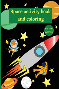 Space activity book and coloring