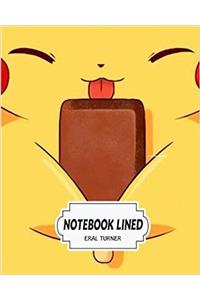 Notebook Lined Pika Icecream: Notebook Journal Diary