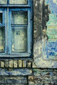 Old Worn Window - Blank Notebook