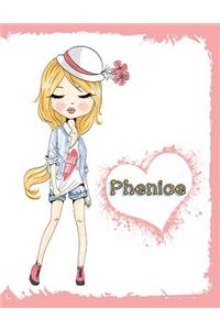 Phenice: Journal, Notebook, Diary, 105 Lined Pages, Personalized Book with Name, 8 1/2