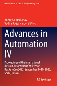 Advances in Automation IV