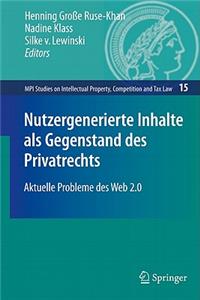 Nutzergenerierte Inhalte ALS Gegenstand Des Privatrechts