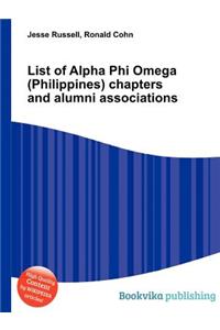 List of Alpha Phi Omega (Philippines) Chapters and Alumni Associations