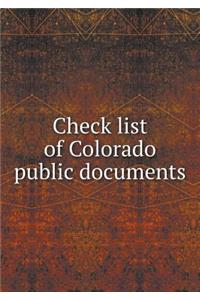 Check list of Colorado public documents