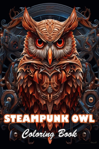 Steampunk Owl Coloring Book