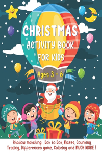 Christmas Activity Book For Kids Ages 3-6