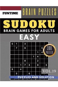 SUDOKU Easy: Jumbo 300 easy SUDOKU with answers Brain Puzzles Books for Beginners (sudoku book easy Vol.19)