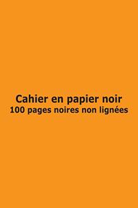 Cahier en papier noir - 100 pages non lignées