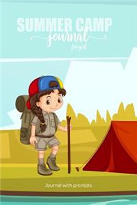 SUMMER CAMP Journal for Girl Journal with prompts