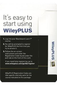 Fundamentals of Physics Extended, Tenth Edition Wileyplus Blackboard Card
