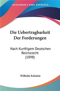 Uebertragbarkeit Der Forderungen