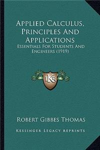 Applied Calculus, Principles and Applications