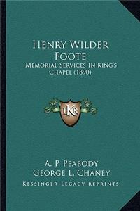 Henry Wilder Foote