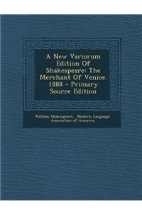 A New Variorum Edition of Shakespeare