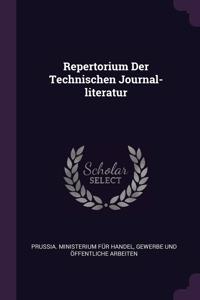 Repertorium Der Technischen Journal-literatur