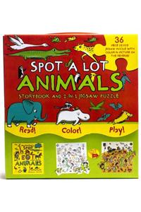 Spot a Lot Animals: Storybook and 2-In-1 Jigsaw Puzzle