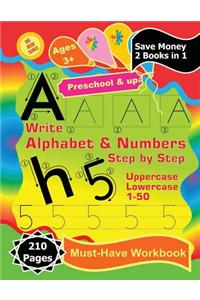 Write Alphabet & Numbers Step by Step - Uppercase, Lowercase, 1 to 50 (Big Book Series)