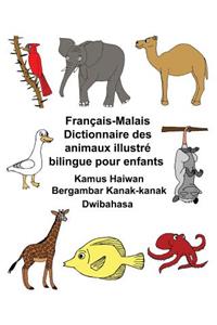 Français-Malais Dictionnaire des animaux illustré bilingue pour enfants Kamus Haiwan Bergambar Kanak-kanak Dwibahasa