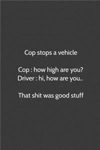 Cop stops a vehicle Cop