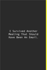 I Survived Another Meeting That Should Have Been An Email.