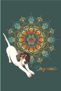 Dogmaste - Yoga dog with dog paw Mandala