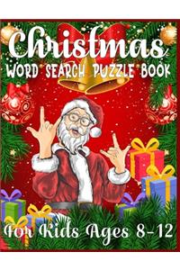 Christmas word search puzzle book for Kids ages 8-12