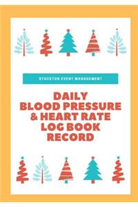 Daily Blood Pressure & Heart Rate Log Book Record