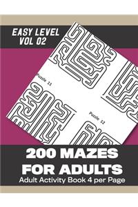 200 Mazes for Adults