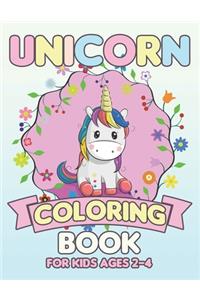 Unicorn Coloring Book for Kids Ages 2-4
