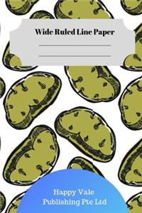 Cute Potato Wide Ruled Line Paper