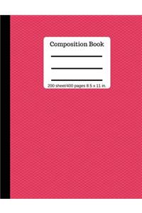 Composition Book 200 Sheet/400 Pages 8.5 X 11 In.