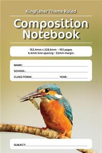 Kingfisher Theme Ruled Composition Notebook