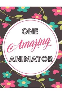 One Amazing Animator: Blank Line Animator Appreciation Notebook (8.5 X 11 - 110 Blank Pages)