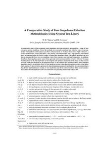 A Comparative Study of Four Impedance Eduction Methodologies Using Several Test Liners