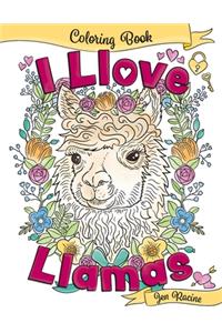 I Llove Llamas Coloring Book