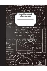 Composition notebook graph ruled paper 8.5 x 11