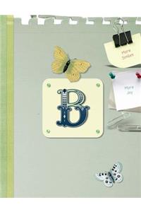 Monogrammed B Dot Grid Bullet Journal 8.5 x 11 Soft Cover 150 pages