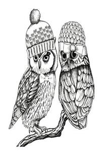 Color My Cover Christmas Journal - Winter Owls