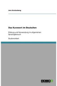 Kurzwort Im Deutschen