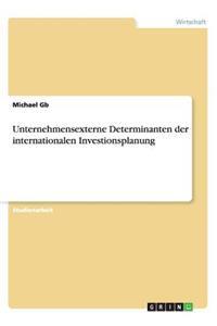 Unternehmensexterne Determinanten der internationalen Investionsplanung