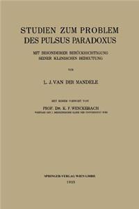 Studien Zum Problem Des Pulsus Paradoxus